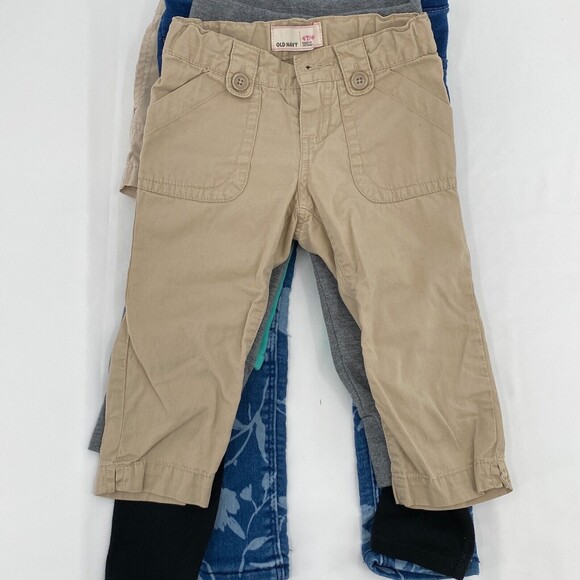 Mixed Lot Of 7 Old Navy & Jumping Beans Girls Jeggings Jeans And Shorts Size 4T - Picture 3 of 7